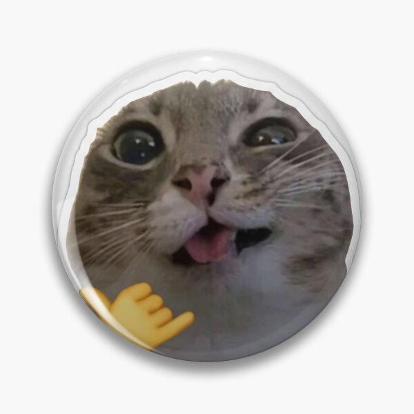 Item preview, Funny Derp Cat with Shaka Sign Sticker designed and sold by Maseus.