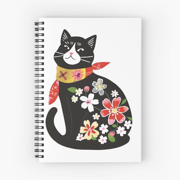 Item preview, Adorable Floral Tuxedo Cat designed and sold by xiao xuans.