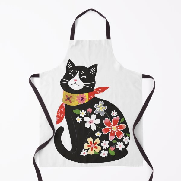 Item preview, Adorable Floral Tuxedo Cat designed and sold by xiao xuans.