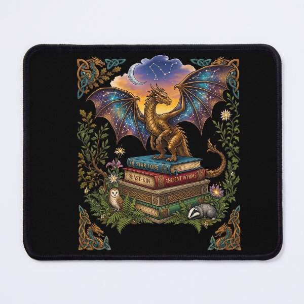 Item preview, Dragon Guarding Books Night Sky Constellation designed and sold by TeeARTHY.