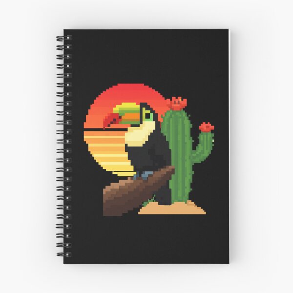 Item preview, Pixelated toucan in the retro desert designed and sold by WolnoscZycia.