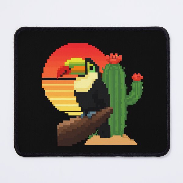 Item preview, Pixelated toucan in the retro desert designed and sold by WolnoscZycia.