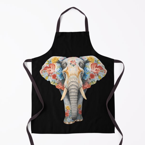 Item preview, Elephant and flowers designed and sold by uunaa.