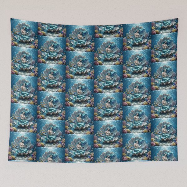 Item preview, ​Mermaid in Shell with Black Pearl. designed and sold by JoyNest = "The nest of joy".