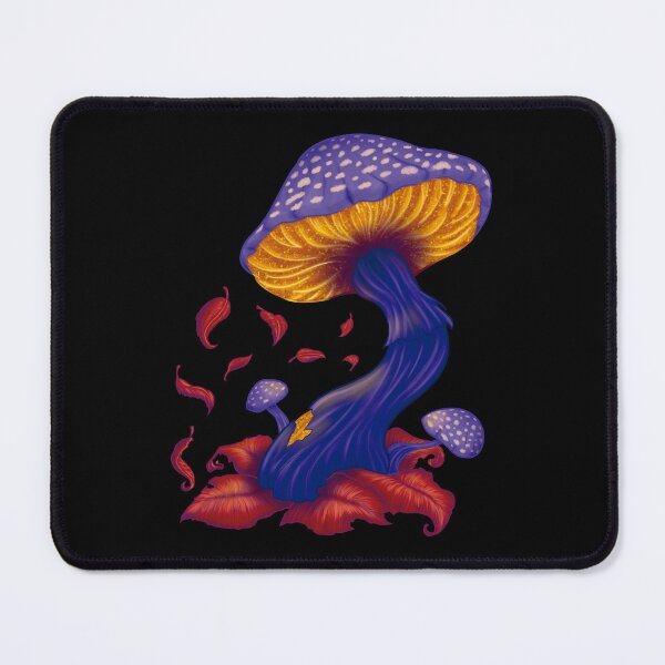 Item preview, Mystic autumn mushroom in violet and yellow designed and sold by PortalSombra.