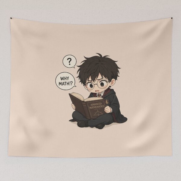 Item preview, Why Math!? – Cute Chibi Wizard Student Struggling with Advanced Mathematics designed and sold by bistuni.