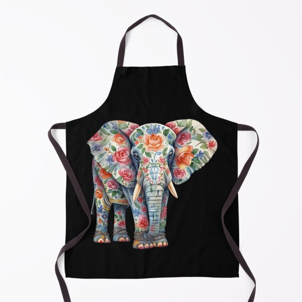 Item preview, Elephant and flowers designed and sold by uunaa.