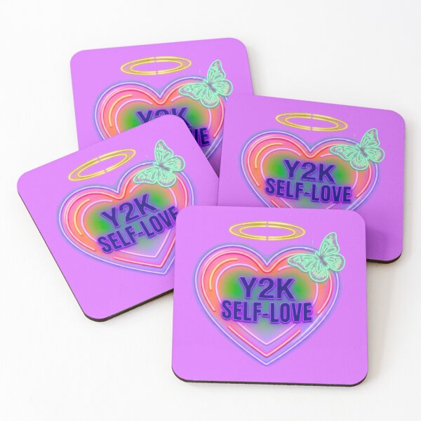 Item preview, Y2K Self-Love Neon Heart with Halo and Butterfly - Retro 2000s Aesthetic designed and sold by Good Vibes .