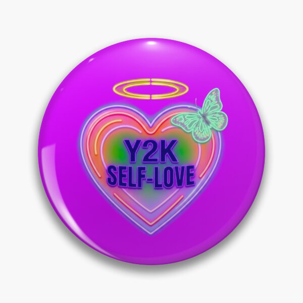 Item preview, Y2K Self-Love Neon Heart with Halo and Butterfly - Retro 2000s Aesthetic designed and sold by Good Vibes .