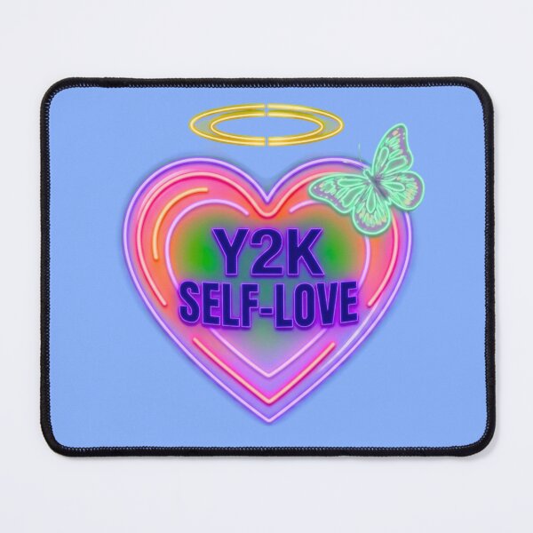 Item preview, Y2K Self-Love Neon Heart with Halo and Butterfly - Retro 2000s Aesthetic designed and sold by Good Vibes .