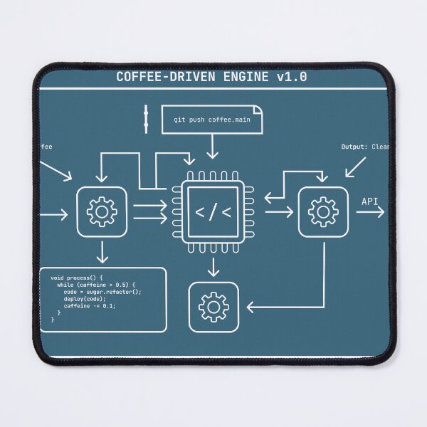 Item preview, Software Architecture Blueprint: Coffee-Driven Engine designed and sold by SyntaxSugar.