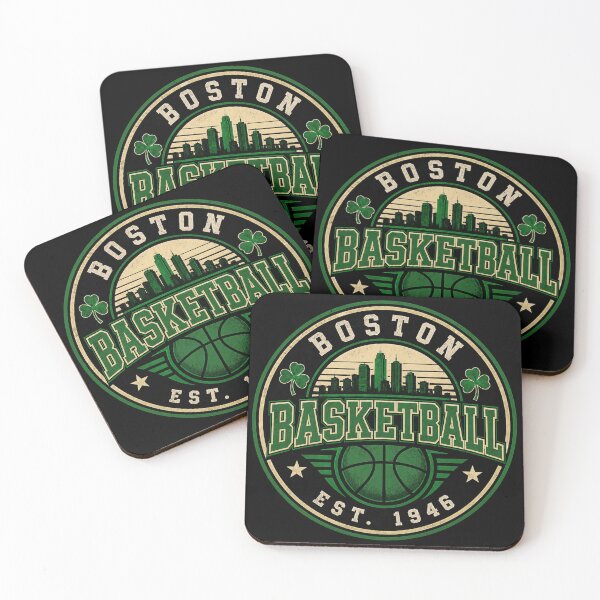 Item preview, Boston Basketball Vintage Shirt – Green Cream Retro Hoops Badge Tee – Boston Skyline Design designed and sold by TKOprintdesigns.