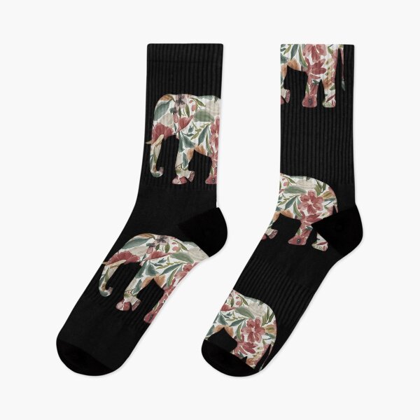 Item preview, Elephant and flowers designed and sold by uunaa.