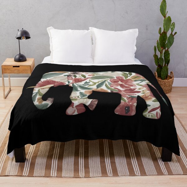 Item preview, Elephant and flowers designed and sold by uunaa.