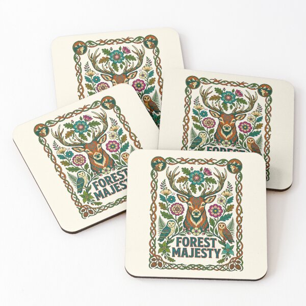 Item preview, Forest Majesty Stag Standing Folk Graphic designed and sold by TeeARTHY.
