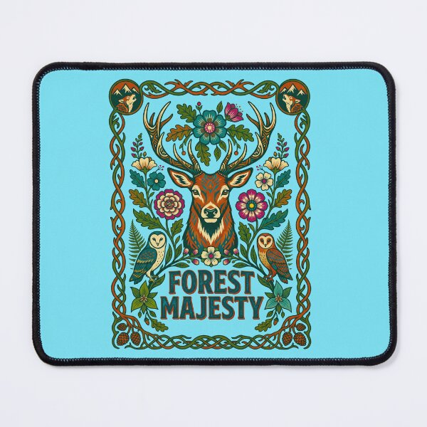 Item preview, Forest Majesty Stag Standing Folk Graphic designed and sold by TeeARTHY.