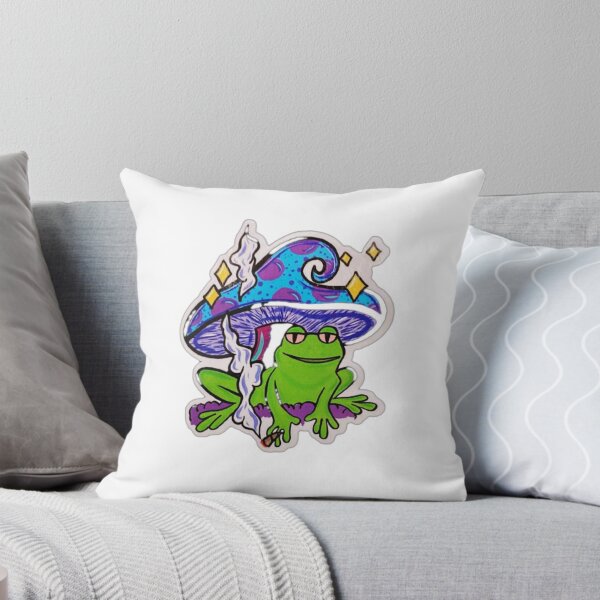 Item preview, green frog in its mushroom designed and sold by Lellenatavarez.