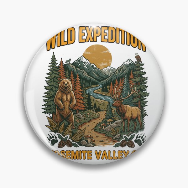 Item preview, Yosemite Valley Wild Expedition Travel Poster designed and sold by TeeARTHY.