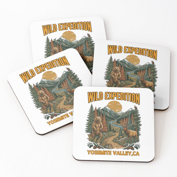 Item preview, Yosemite Valley Wild Expedition Travel Poster designed and sold by TeeARTHY.