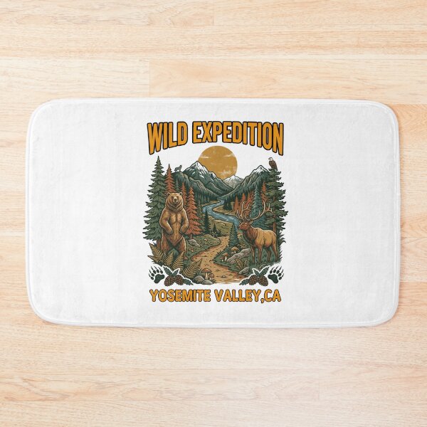 Item preview, Yosemite Valley Wild Expedition Travel Poster designed and sold by TeeARTHY.