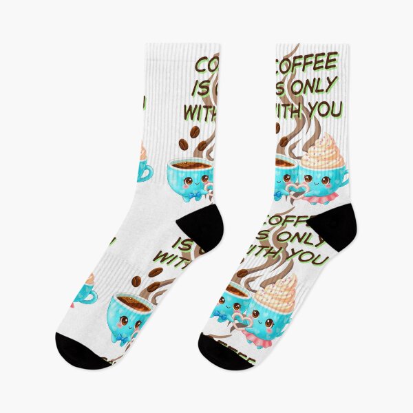 Item preview, Kawaii Coffee Couple - Coffee Is Only With You designed and sold by MBBialyPiksel.