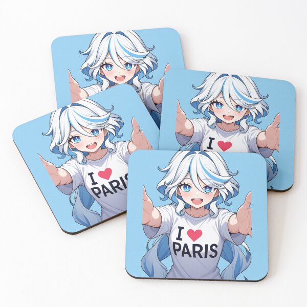 Item preview, Blue Haired Anime Girl I Love Paris Aesthetic designed and sold by Jimakmo.