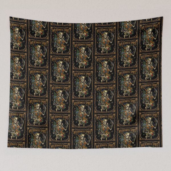 Item preview, Skeleton Guarding Floral Wilderness  designed and sold by TeeARTHY.