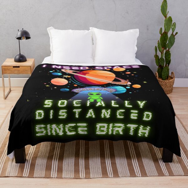 Item preview, Socially Distanced Since Birth Funny Introvert Alien designed and sold by E20STUDIO.