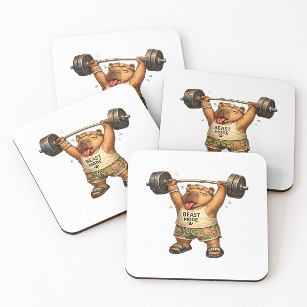 Item preview, Funny Capybara Art – Gym Beast Mode (Low Energy Edition) designed and sold by Dinaelsherkawy.