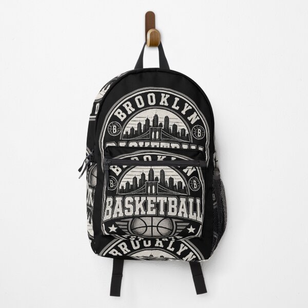 Item preview, Brooklyn Basketball Shirt – Vintage NYC Hoops Badge Tee – Black White Retro Design designed and sold by TKOprintdesigns.