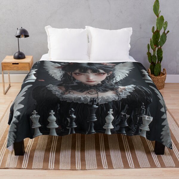 Item preview, Gothic angel girl and chess designed and sold by ArtsJulian.