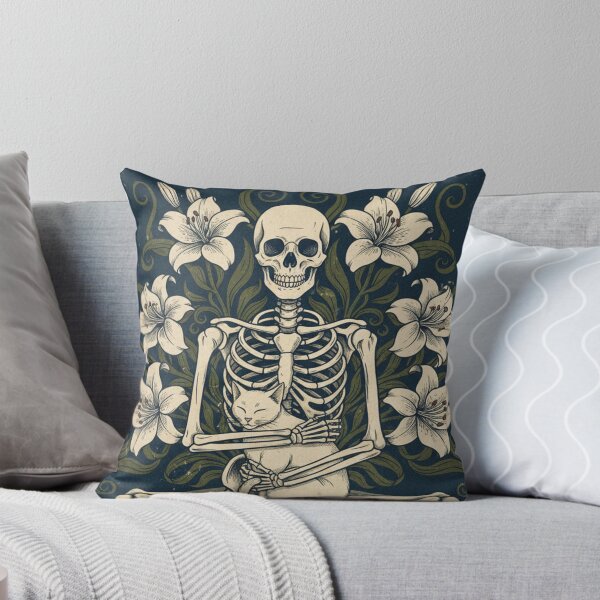 Item preview, Gothic Heart with Lilies and Cat designed and sold by HeyHas.