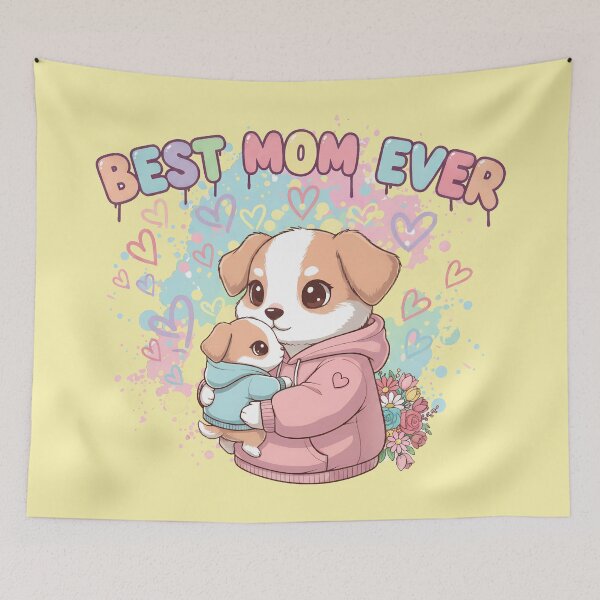 Item preview, Best Mom Ever Cute Dog Mother Puppy designed and sold by Ahmed-khafagy.