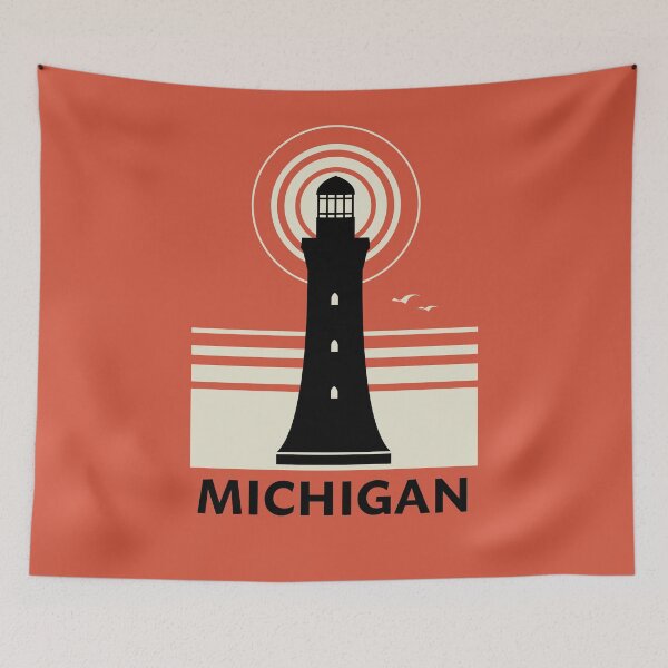 Item preview, Lake Michigan Lighthouse, USA designed and sold by studio838.