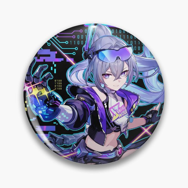 Item preview, HSR Silver Wolf Lv.999: Neon Purple Glitch Queen designed and sold by Senpaiwaves.