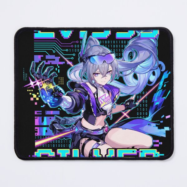 Item preview, HSR Silver Wolf Lv.999: Neon Purple Glitch Queen designed and sold by Senpaiwaves.