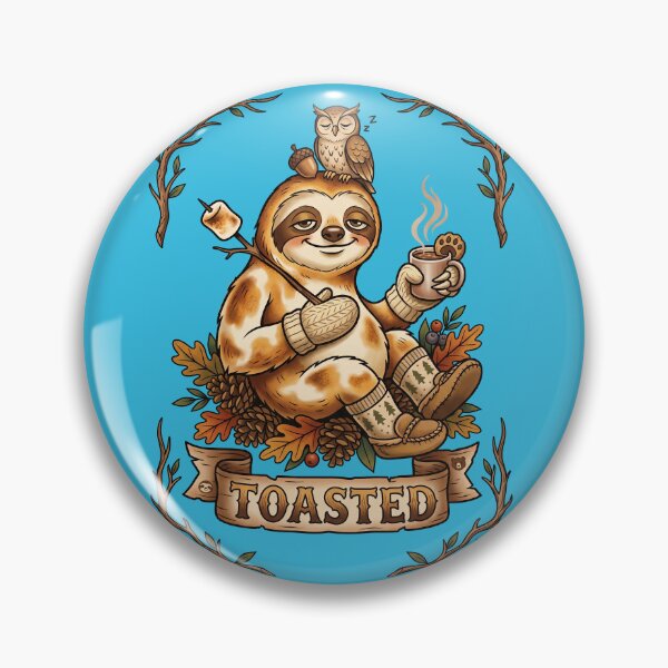 Item preview, Sloth Roasting Marshmallows Cozy designed and sold by TeeARTHY.