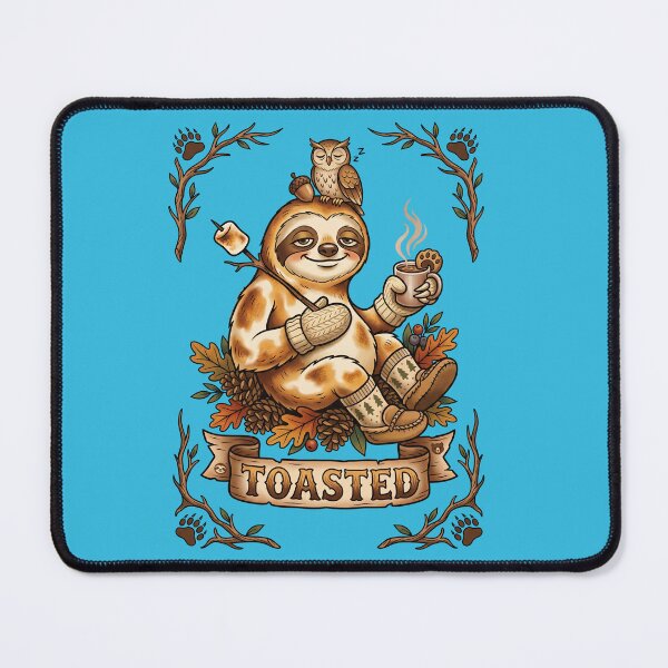 Item preview, Sloth Roasting Marshmallows Cozy designed and sold by TeeARTHY.