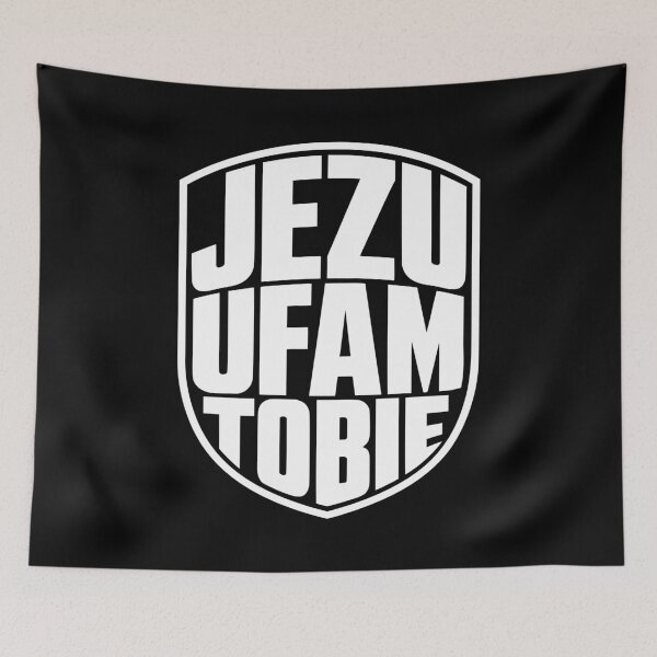 Artikelvorschau, Jezu Ufam Tobie - Schild Minimales katholisches Glaubensdesign entworfen und verkauft von AnnSign.