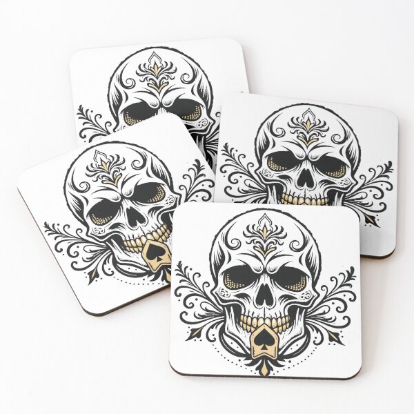 Item preview, Gothic Ace Skull Emblem designed and sold by HiddenLoot.
