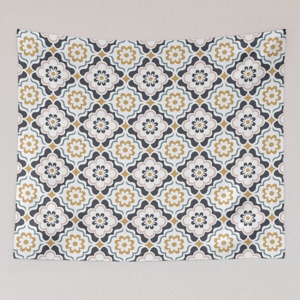 Item preview, Retro Floral Geometric Pattern Vintage Tile Style designed and sold by Willorae.