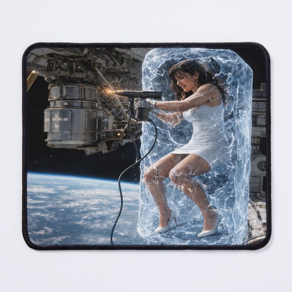 Item preview, Ice-Bound Woman Working in Orbit designed and sold by SkirtOnTheMoon.