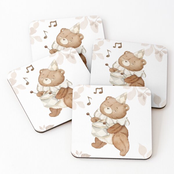 Item preview, Vintage Watercolor Circus Bears - Cute Teddy Bear Sticker Sheet designed and sold by SylaCreates.