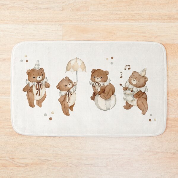 Item preview, Vintage Watercolor Circus Bears - Cute Teddy Bear Sticker Sheet designed and sold by SylaCreates.
