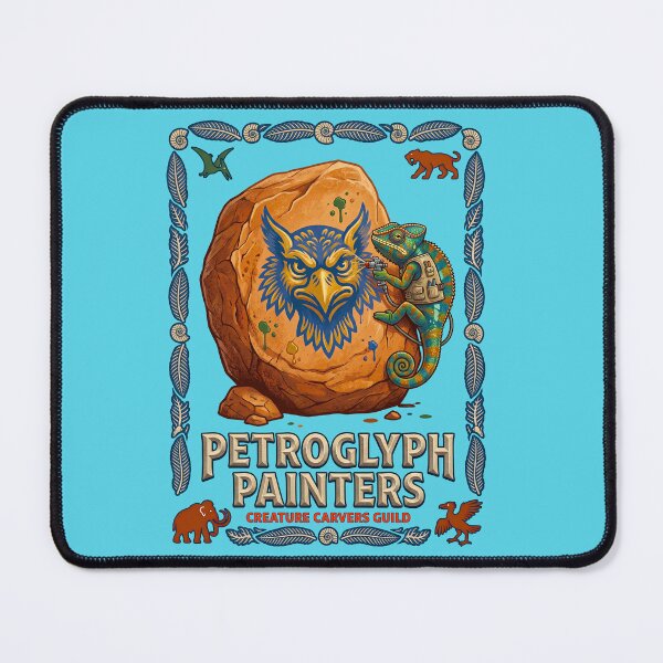 Item preview, Chameleon drawing Owl Painted on Rock Cave  designed and sold by TeeARTHY.