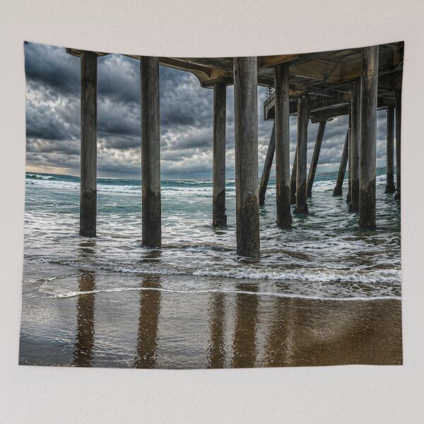 Item preview, Storm Beneath the Pier designed and sold by Kimberly Palmer.