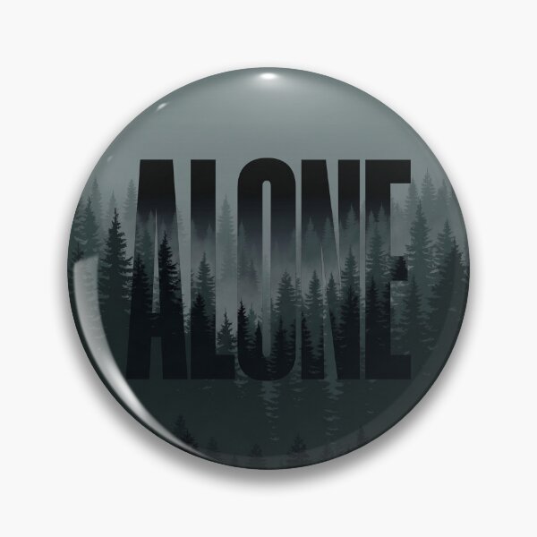 Item preview, ALONE Brutalist Typography Dark Forest Aesthetic designed and sold by MarCinu Art.