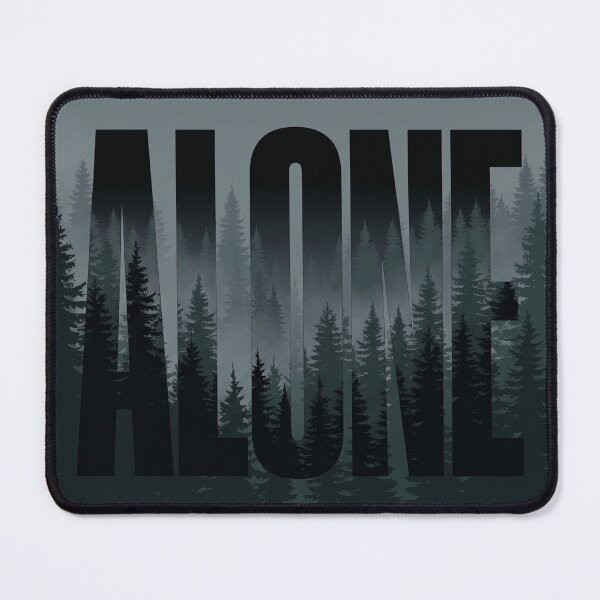 Item preview, ALONE Brutalist Typography Dark Forest Aesthetic designed and sold by MarCinu Art.