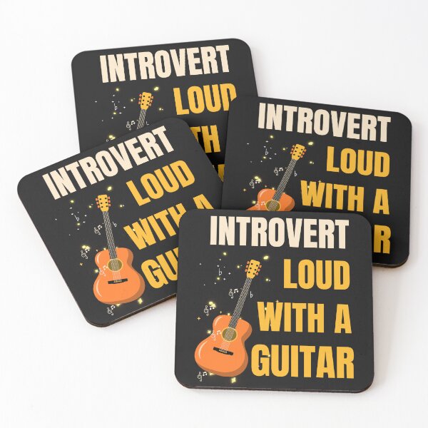 Item preview, Introvert Loud With Guitar Funny Music Personality Design designed and sold by Joyful-Pixel.