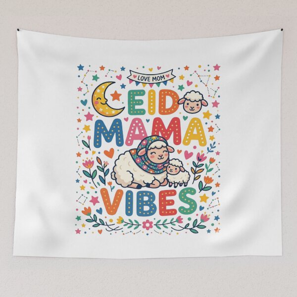 Item preview, Eid Mama Vibes Cute Sheep Floral Eid al Adha Family Celebration Design love mama and mother's Day designed and sold by bilal sibgui.